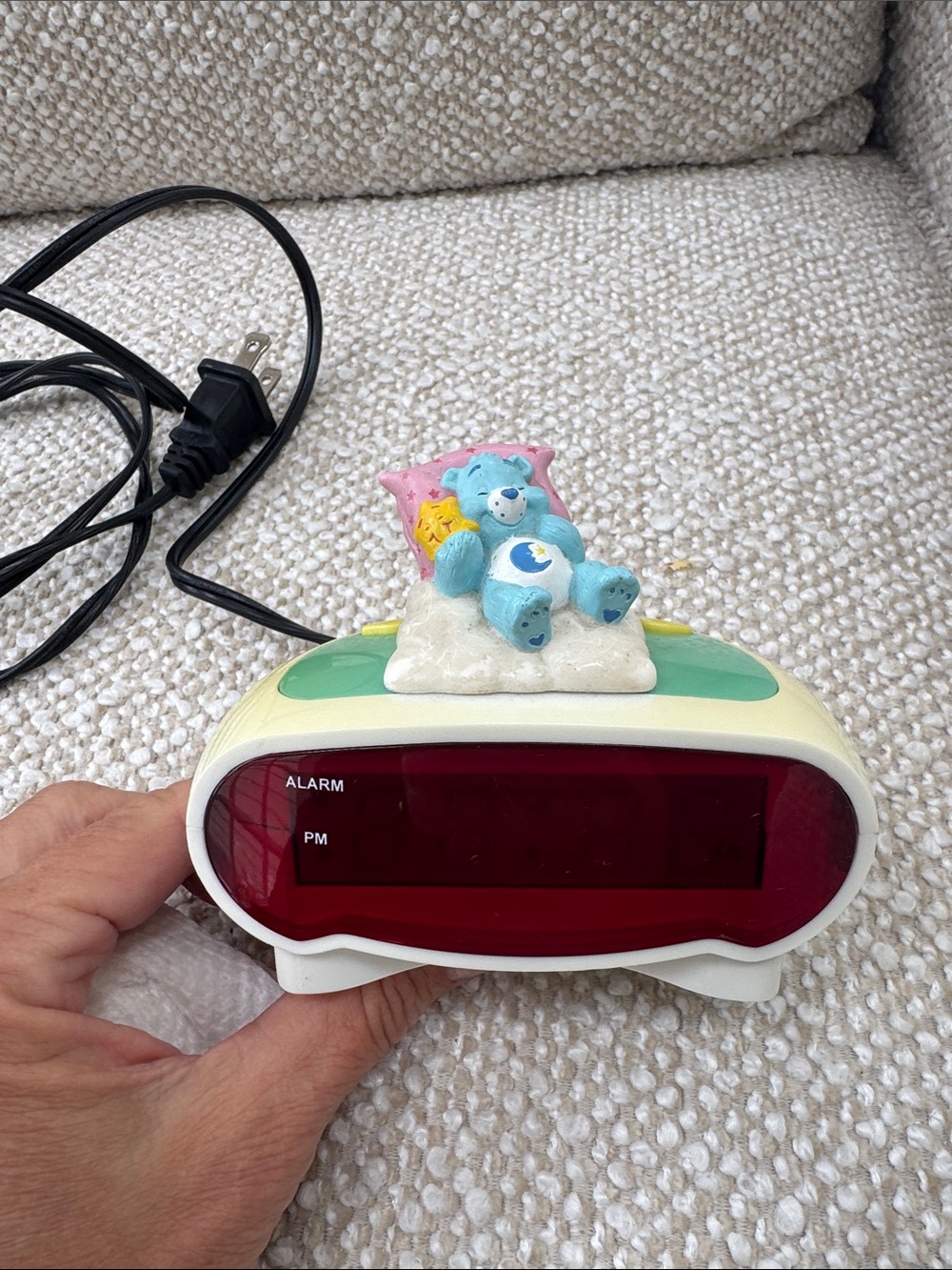 2005 vintage Care Bears Bedtime Bear digital alarm clock.